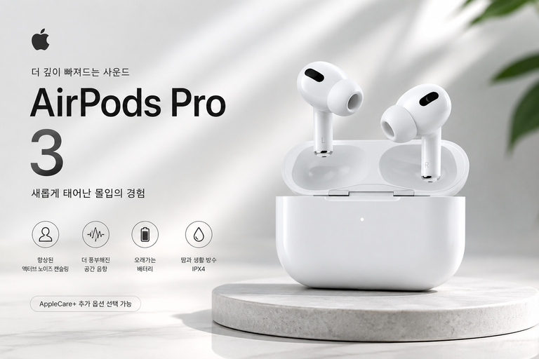 애플 에어팟 프로 3세대 블루투스 무선 이어폰 아이폰 이어폰