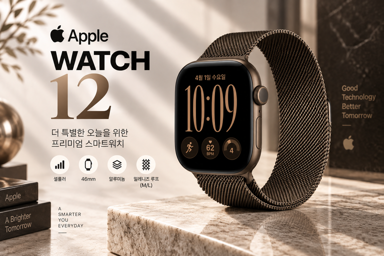 애플워치 12 셀룰러 46mm MKDG4KH/A 다크 브론즈 알루미늄 밀레니즈 루프 M/L 신형 애플워치 추천