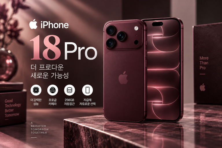 아이폰 18 프로 자급제 256GB MJRR4KH/A 버건디 신형 아이폰 추천