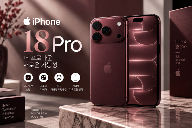 아이폰 18 프로 2TB MJT54KH/A 자급제 버건디 신형 아이폰 추천