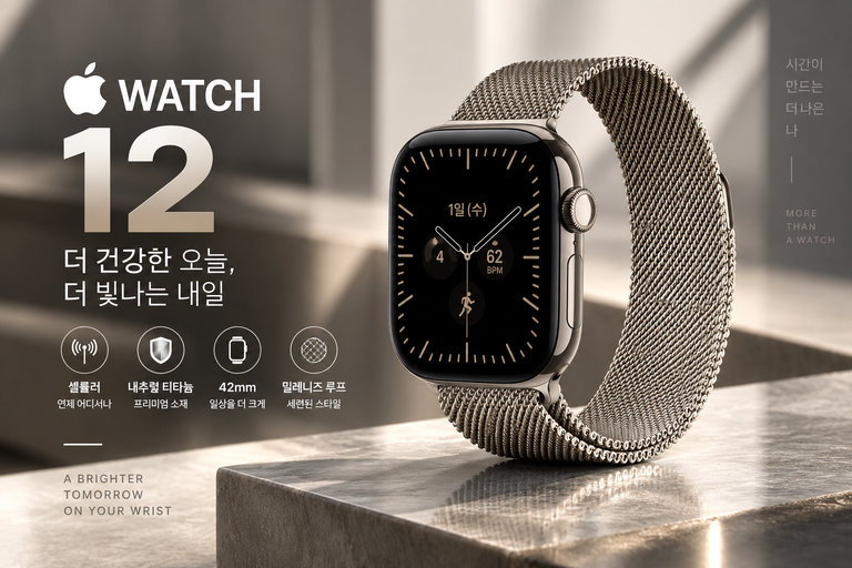 애플워치 12 셀룰러 42mm MJGH4KH/A 내추럴 티타늄 내추럴 밀레니즈 루프 신형 애플워치 추천