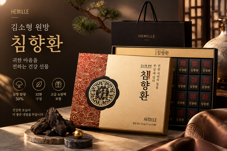 헤밀레 김소형 원방 침향환 30% 32환 부모님 건강 선물세트 추천