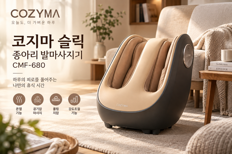 코지마 슬릭 CMF-680 종아리 발마사지기 온열 공기압 다리마사지기 추천