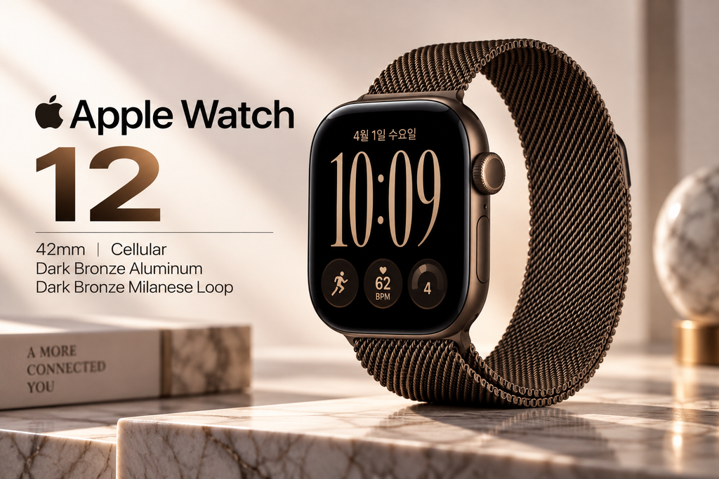 애플워치 12 MKDK4KH/A 셀룰러 42mm 다크 브론즈 알루미늄 밀레니즈 루프 신형 애플워치 추천 제품 이미지