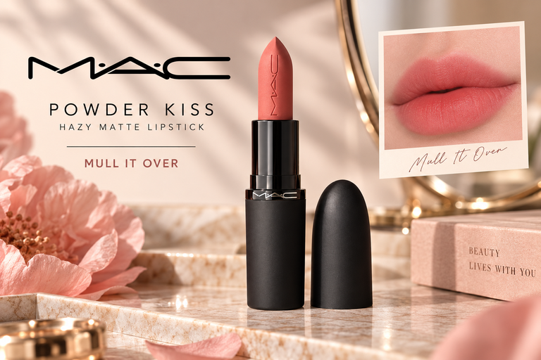 맥 파우더 키스 헤이지 매트 립스틱 멀 잇 오버 3.5g MAC 립스틱