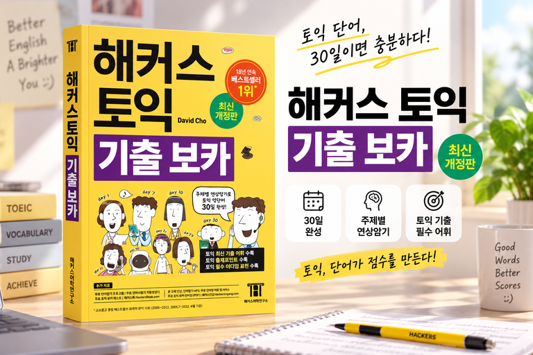 해커스 토익 기출 보카 최신개정판 노랭이 단어장 30일 완성 David Cho