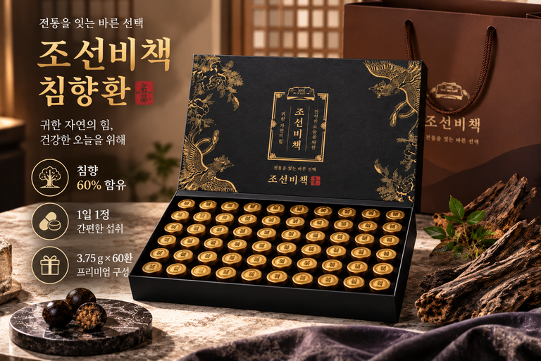 조선비책 침향환 60환 침향 60% 3.75g 침향환 선물세트