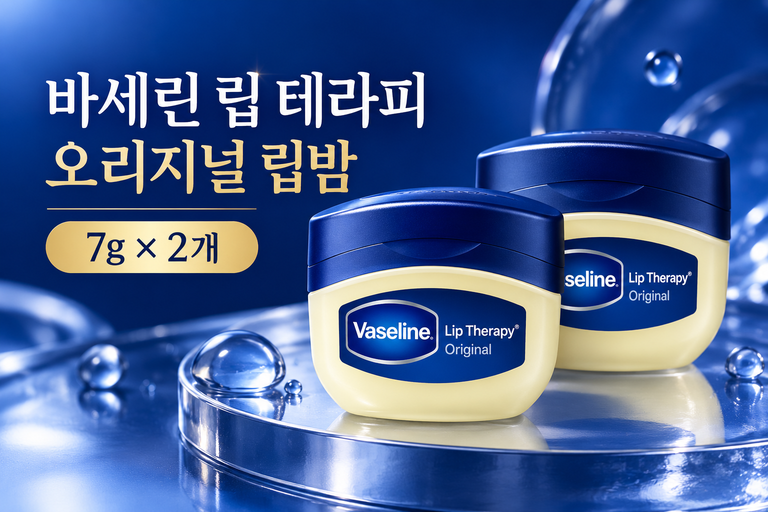 바세린 립 테라피 오리지널 립밤 7g 2개 건조한 입술 보습 립 케어