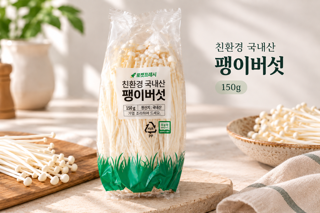 친환경 국내산 팽이버섯 150g 1개 버섯 요리 식재료 추천 제품 이미지