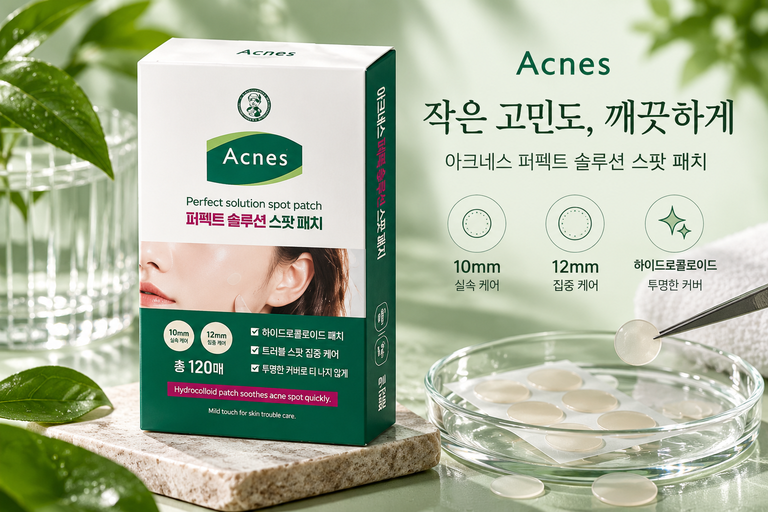 아크네스 스팟패치 120매 하이드로콜로이드 여드름 패치 추천