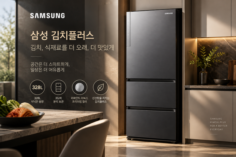 삼성 김치냉장고 김치플러스 RQ33DG71J3S9 328L 3도어 스탠드형 추천