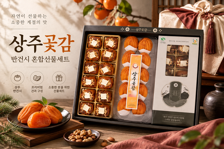 상주곶감 선물세트 반건시 곶감 견과 혼합세트 명절 부모님 선물 추천