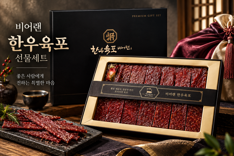 비어랜 한우 육포 선물세트 420g 국산 소고기 명절 부모님 선물 추천