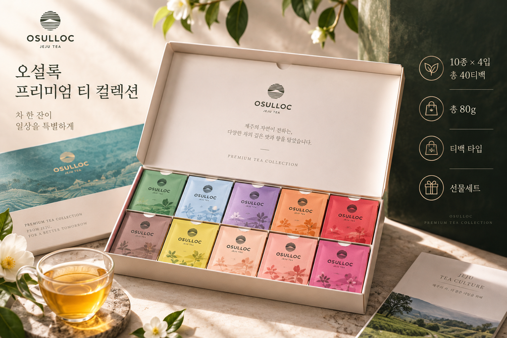 오설록 프리미엄 티 컬렉션 10종 40티백 차 선물세트 추천 제품 이미지