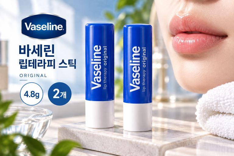 바세린 립테라피 스틱 오리지널 4.8g 2개 립밤 입술 보습 추천