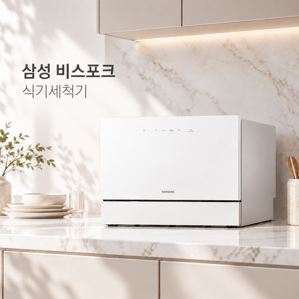 삼성 비스포크 6인용 식기세척기 DW30FB300CW0 화이트 카운터탑 자동문열림 추천 제품 이미지
