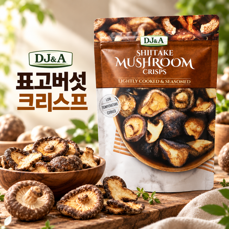 디제이앤에이 표고버섯 크리스프 65g 버섯칩 표고버섯 과자 버섯 스낵 간식