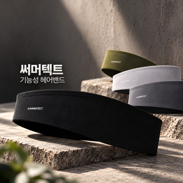 써머텍트 기능성 헤어밴드 2개 FREE 남녀공용 스포츠 러닝 운동 헤드밴드