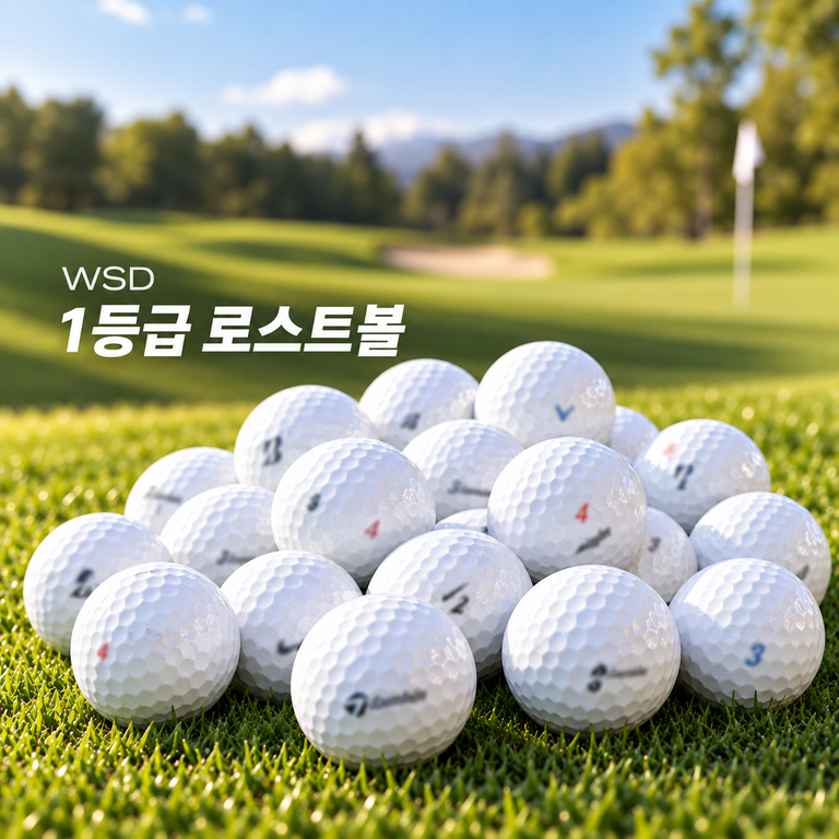 WSD 1등급 로스트볼 20개입 브랜드혼합 랜덤구성 화이트 중고 골프공 4.3cm