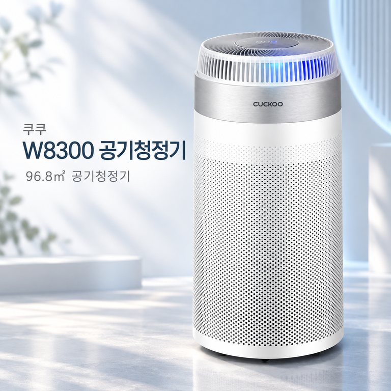 쿠쿠 W8300 AC-28W20FWS 공기청정기 96.8㎡ 화이트 대형 공기청정기