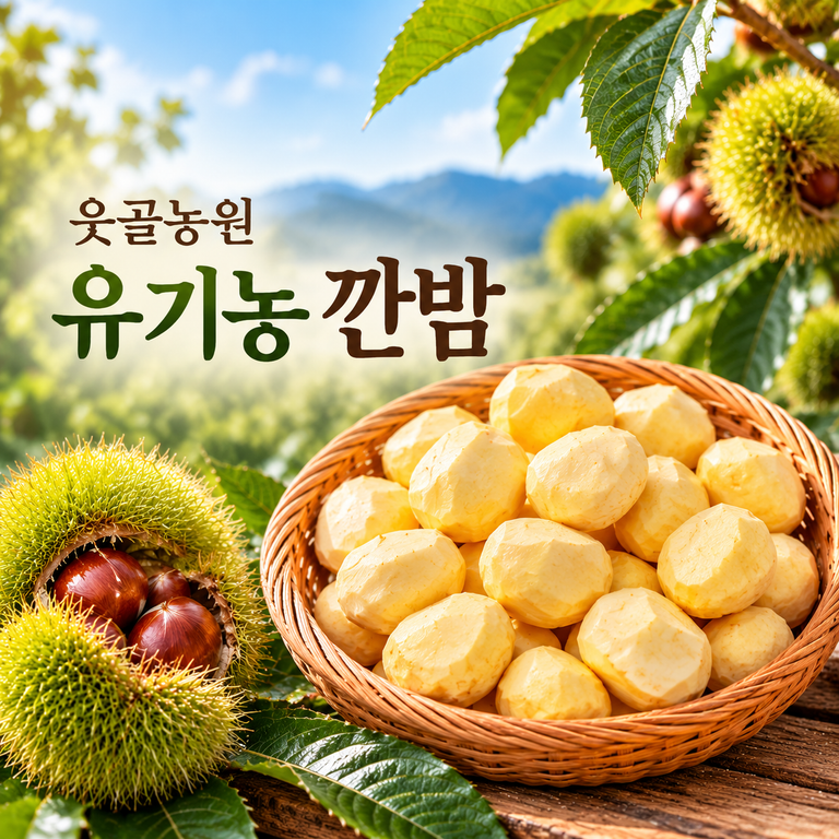 웃골농원 부여 유기농 햇 깐밤 1kg 250g 4팩 생율밤 알밤 중 대 특 선택