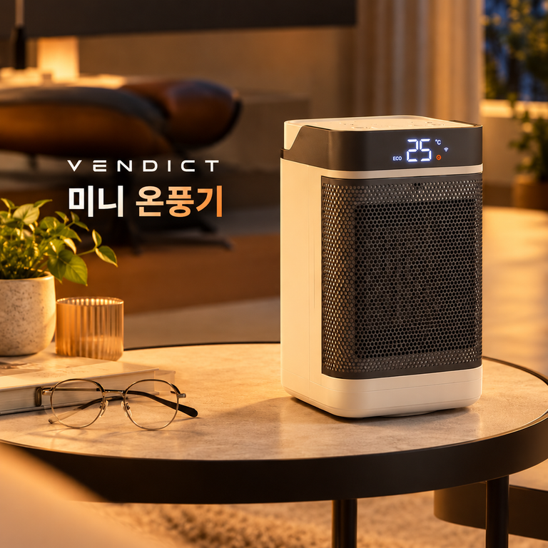 벤딕트 온풍기 PTC 전기히터 욕실 화장실 미니 난방기 WiFi 스마트폰 제어