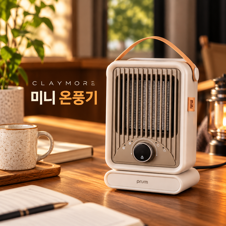 크레모아 미니힛 온풍기 PMFH-H200AOM 캠핑 사무실 전기 미니히터 탁상용 소형 히터