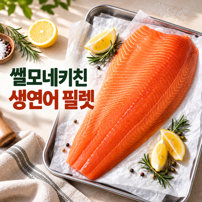 쌜모네키친 노르웨이 생연어 필렛 1kg 횟감용 연어회 400g 200g 생연어