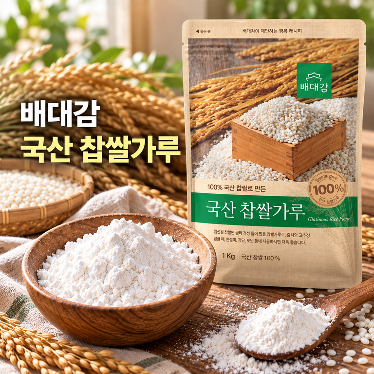 배대감 국산 찹쌀가루 1kg 찹쌀모찌 모찌 만들기 떡 베이킹용 찹쌀분말 식재료