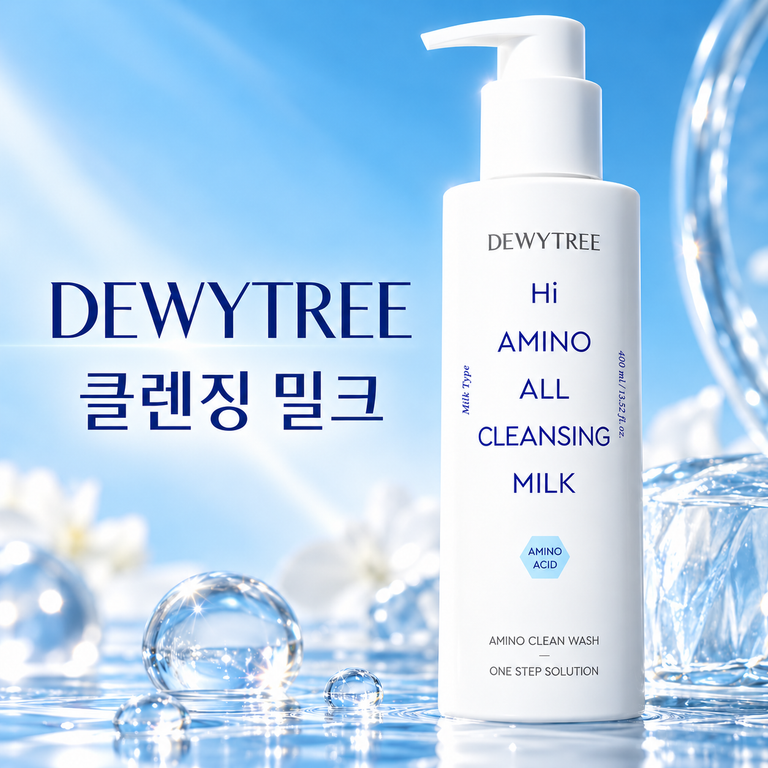 듀이트리 하이 아미노 올 클렌징 밀크 400ml 대용량 순한 세안 메이크업 클렌징밀크