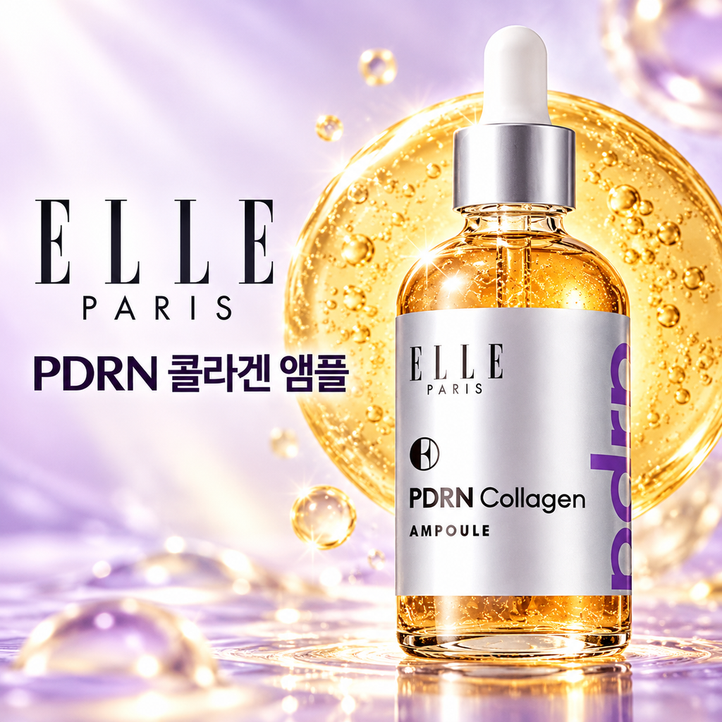 엘르파리스 PDRN 콜라겐 녹는실 탄력 앰플 100ml 로즈 PDRN 대용량 피부탄력 주름관리 스킨케어 제품 이미지