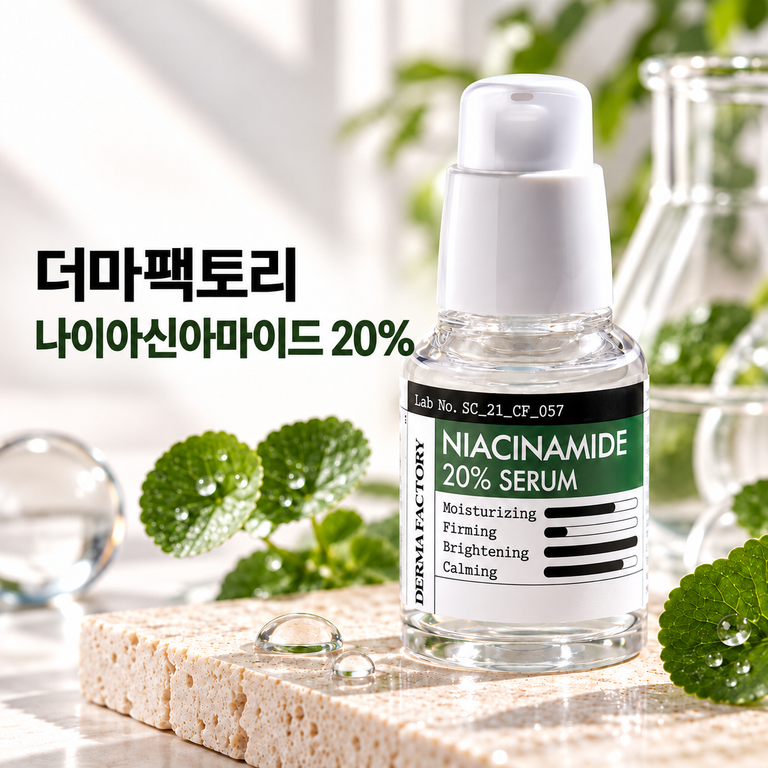 더마팩토리 나이아신아마이드 20% 세럼 30ml 고함량 피지관리 피부결 모공케어 무향 에센스