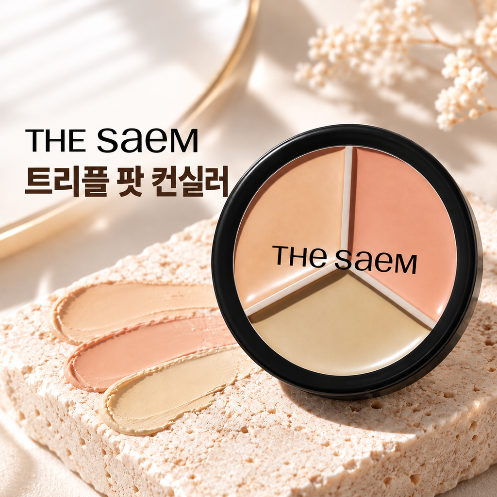더샘 커버 퍼펙션 트리플 팟 컨실러 13.5g 01 코렉트 베이지 3색 잡티 커버 피부톤 보정 컬러 코렉터 제품 이미지