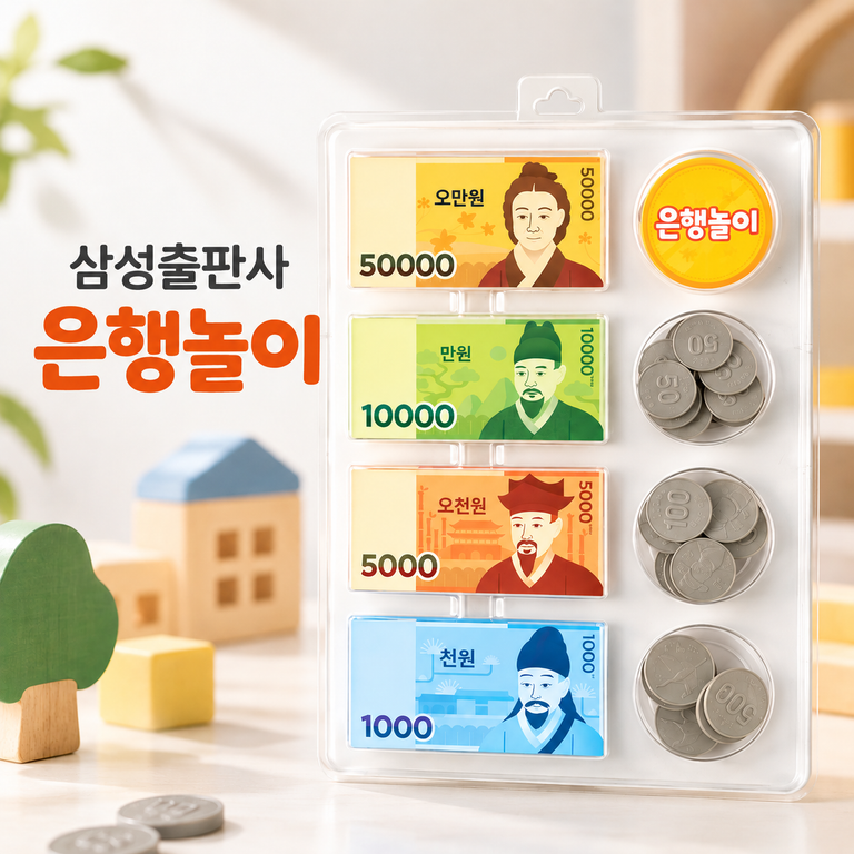 삼성출판사 은행놀이 리뉴얼 유아 돈놀이 역할놀이 숫자 계산 어린이 학습교구