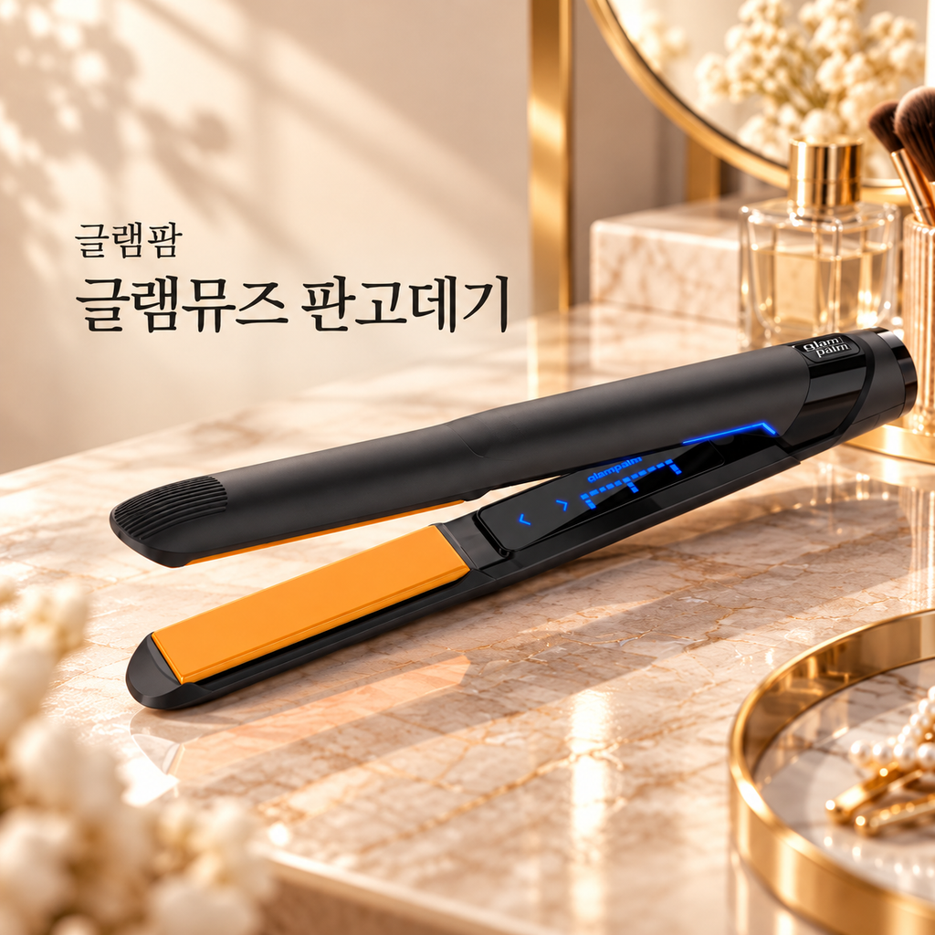 글램팜 글램뮤즈 GP201TBK 신민아 판고데기 24mm 터치 온도조절 매직기 제품 이미지