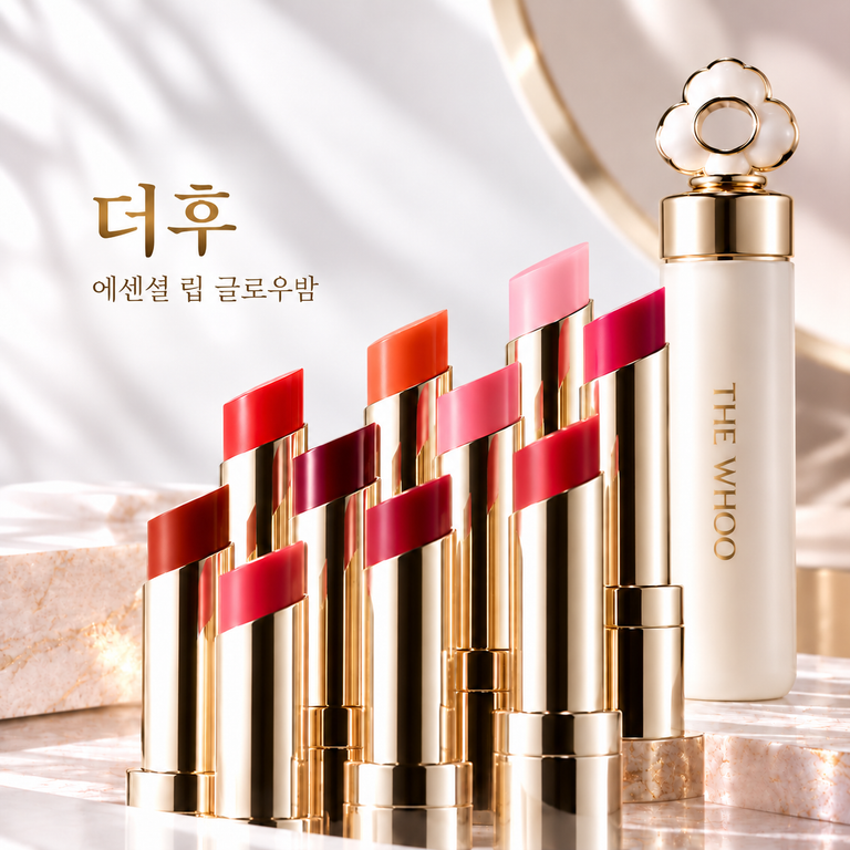 더후 에센셜 립 글로우밤 3.3g 촉촉 보습 각질케어 컬러 립밤