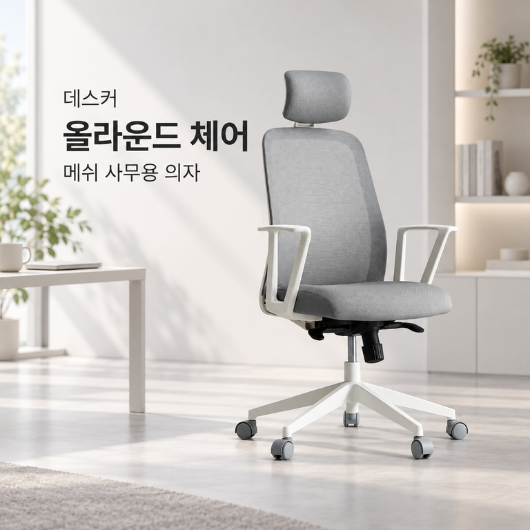 데스커 올라운드 체어 DHT1200HF DHT1260HF 메쉬 사무용 의자 틸팅 높이조절