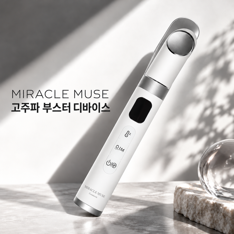 미라클뮤즈 고주파 부스터 디바이스 45g EMS 갈바닉 다크서클 눈밑지방 마사지기